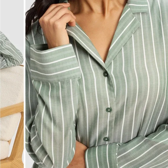 Cozy Earth Women's Soft Woven in Striped Jasper - Picture 2 of 6